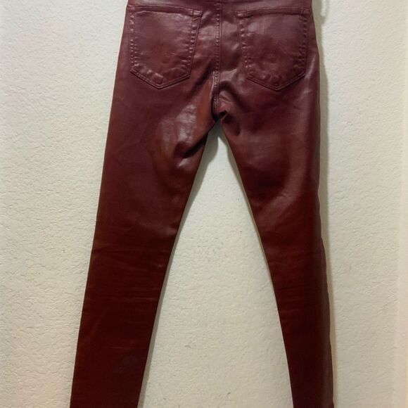 Adriano Goldschmied AG Jeans The Farrah Skinny high rise red size 24R - Picture 5 of 15